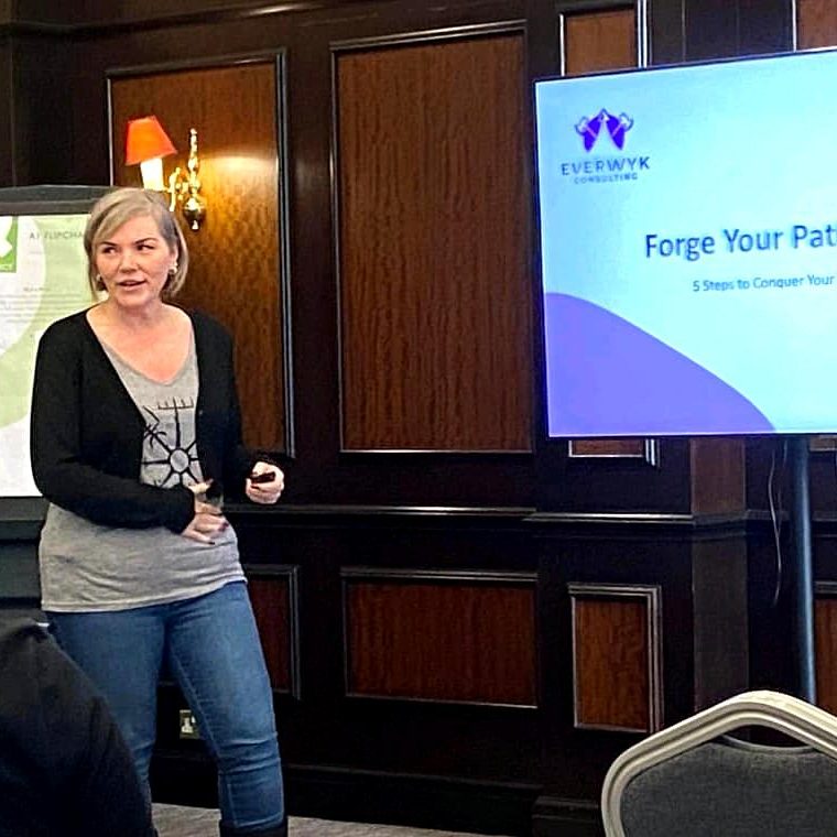 The Hands-on Business Coach Kirsty doing a Guest Talk